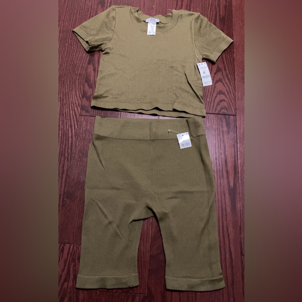 Olive Green Two-Piece Outfit